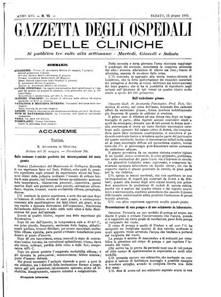 Gazzetta degli ospedali e delle cliniche