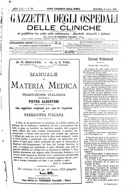 Gazzetta degli ospedali e delle cliniche