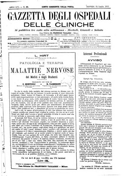 Gazzetta degli ospedali e delle cliniche