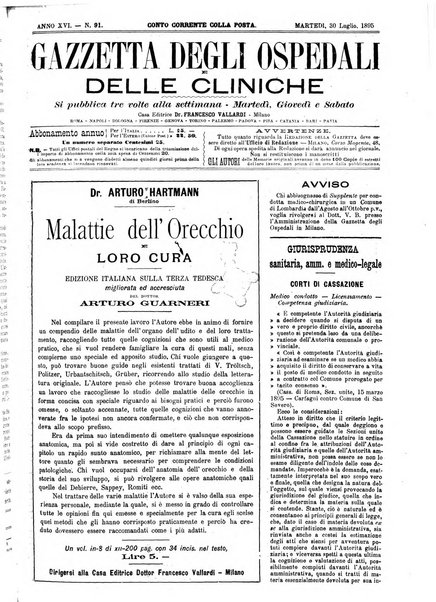 Gazzetta degli ospedali e delle cliniche