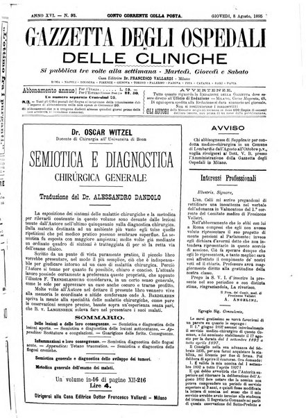 Gazzetta degli ospedali e delle cliniche