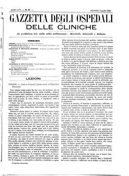 Gazzetta degli ospedali e delle cliniche