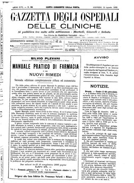 Gazzetta degli ospedali e delle cliniche