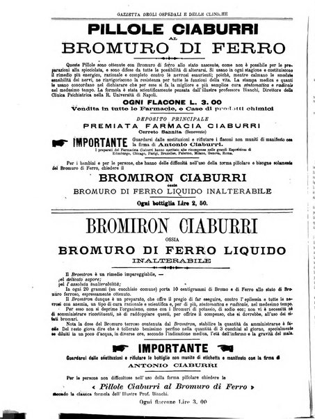 Gazzetta degli ospedali e delle cliniche