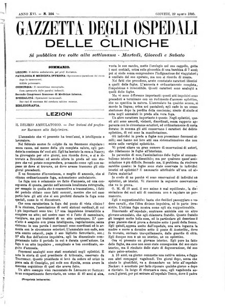 Gazzetta degli ospedali e delle cliniche