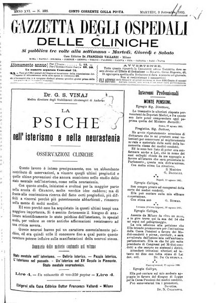 Gazzetta degli ospedali e delle cliniche