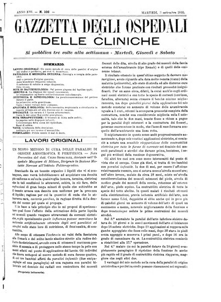 Gazzetta degli ospedali e delle cliniche