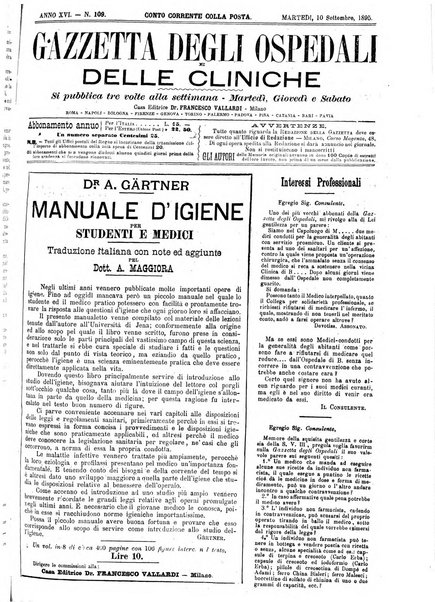 Gazzetta degli ospedali e delle cliniche