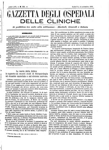 Gazzetta degli ospedali e delle cliniche