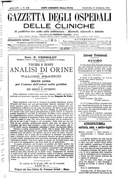 Gazzetta degli ospedali e delle cliniche