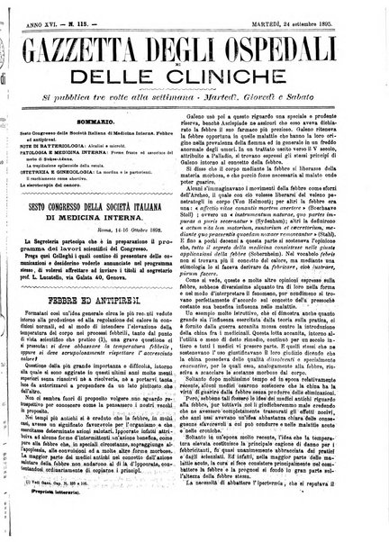 Gazzetta degli ospedali e delle cliniche