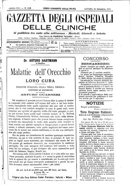 Gazzetta degli ospedali e delle cliniche