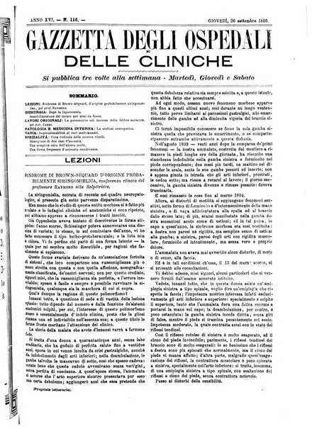 Gazzetta degli ospedali e delle cliniche