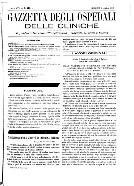 Gazzetta degli ospedali e delle cliniche