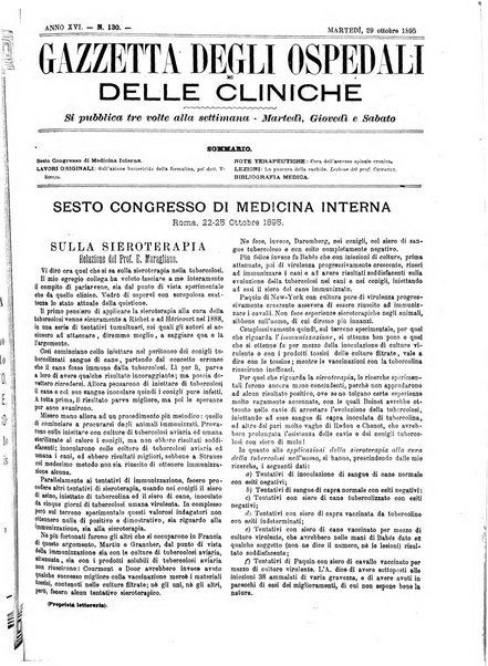 Gazzetta degli ospedali e delle cliniche