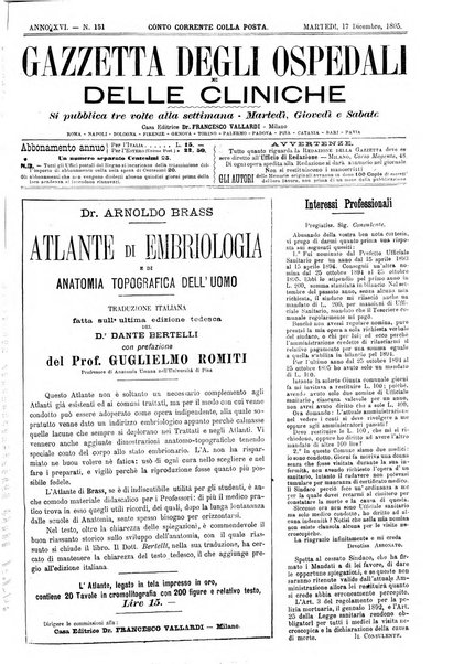 Gazzetta degli ospedali e delle cliniche