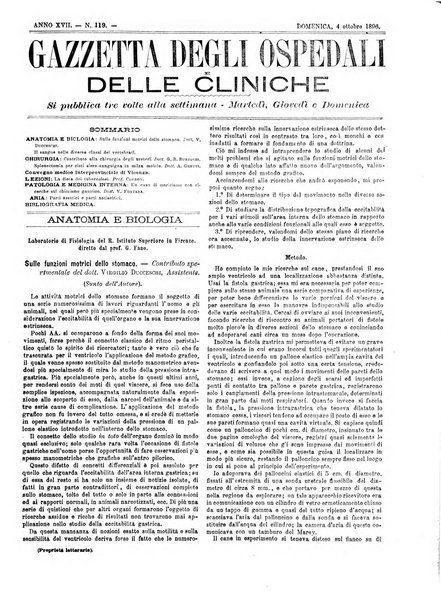 Gazzetta degli ospedali e delle cliniche