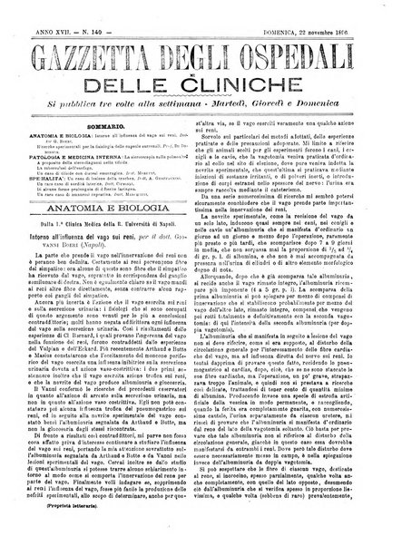 Gazzetta degli ospedali e delle cliniche