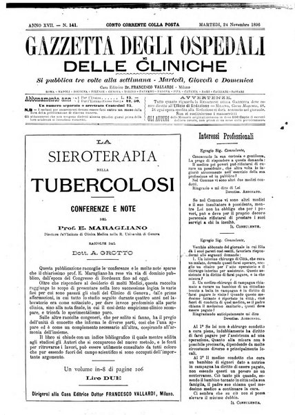 Gazzetta degli ospedali e delle cliniche