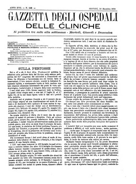 Gazzetta degli ospedali e delle cliniche