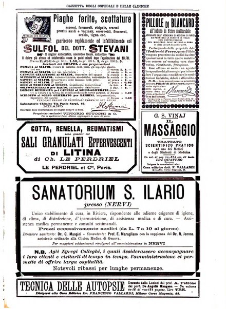 Gazzetta degli ospedali e delle cliniche