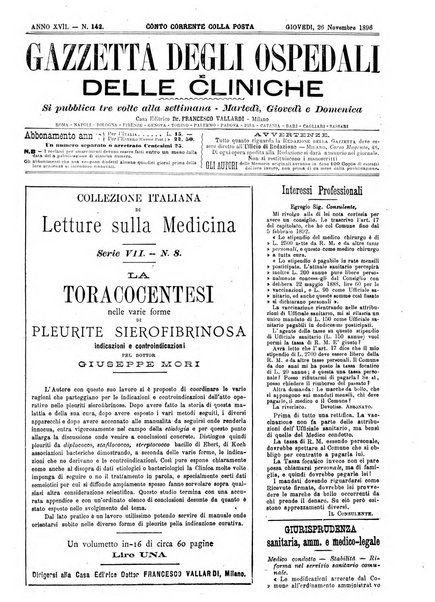 Gazzetta degli ospedali e delle cliniche