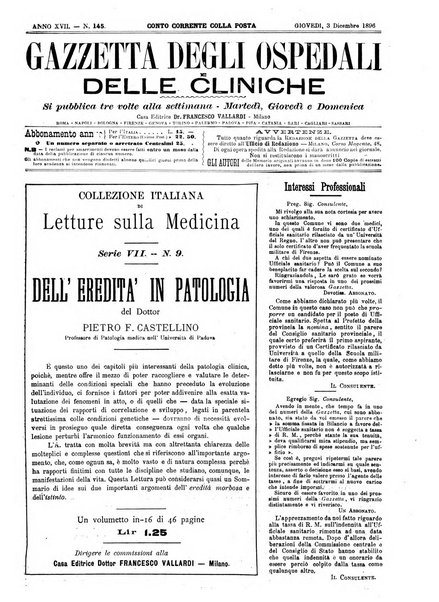 Gazzetta degli ospedali e delle cliniche