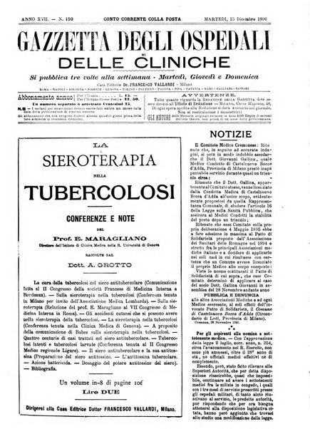 Gazzetta degli ospedali e delle cliniche