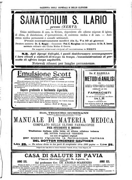 Gazzetta degli ospedali e delle cliniche