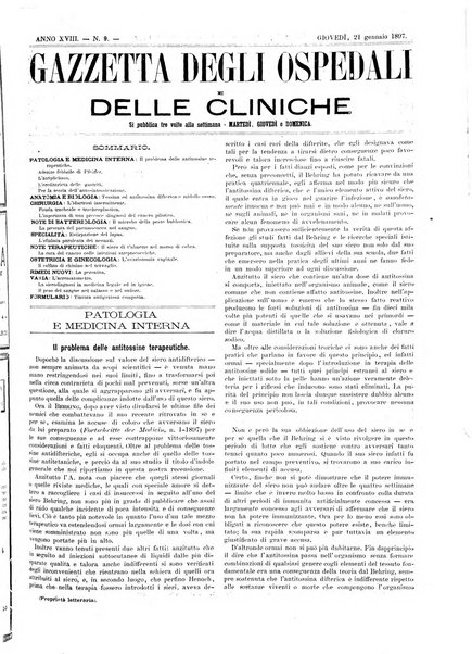 Gazzetta degli ospedali e delle cliniche