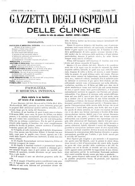 Gazzetta degli ospedali e delle cliniche