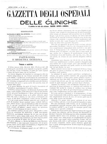 Gazzetta degli ospedali e delle cliniche