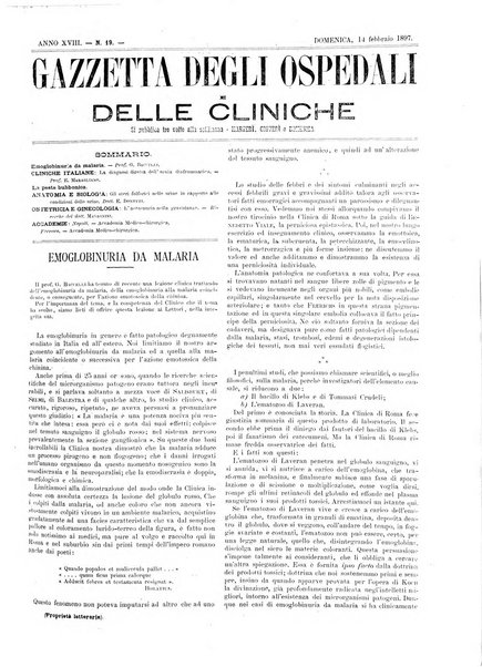 Gazzetta degli ospedali e delle cliniche