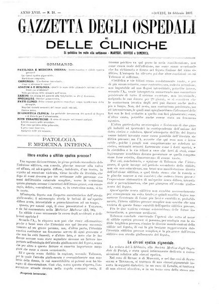 Gazzetta degli ospedali e delle cliniche