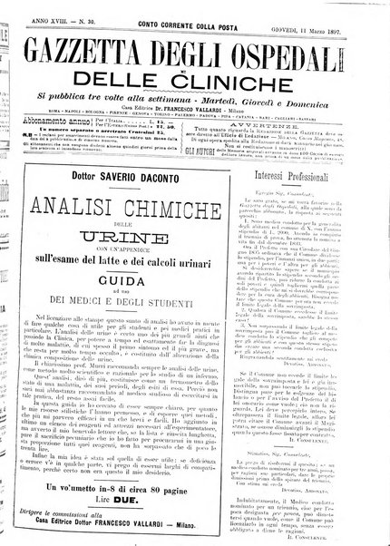 Gazzetta degli ospedali e delle cliniche