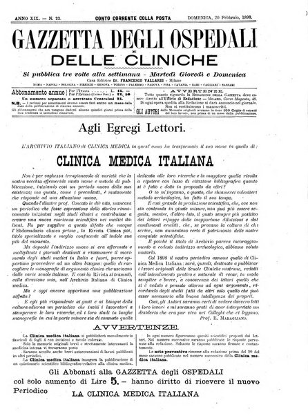 Gazzetta degli ospedali e delle cliniche