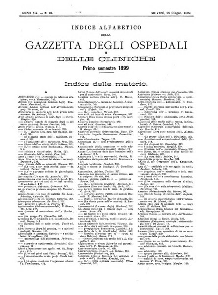 Gazzetta degli ospedali e delle cliniche