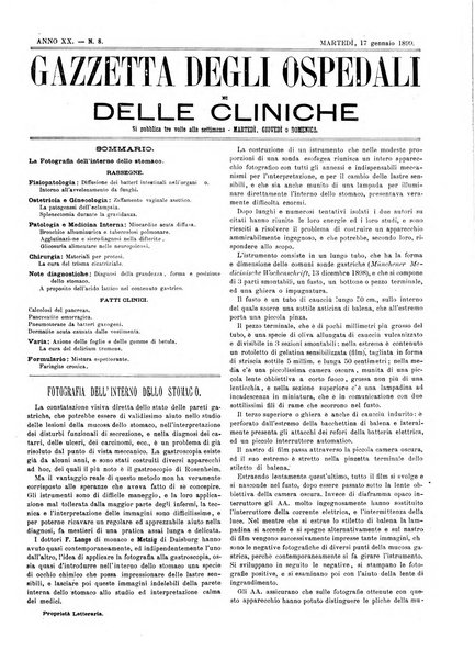 Gazzetta degli ospedali e delle cliniche