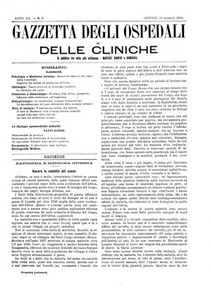 Gazzetta degli ospedali e delle cliniche