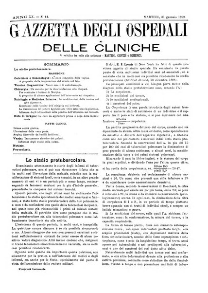 Gazzetta degli ospedali e delle cliniche