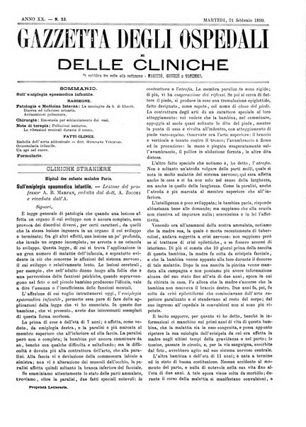 Gazzetta degli ospedali e delle cliniche