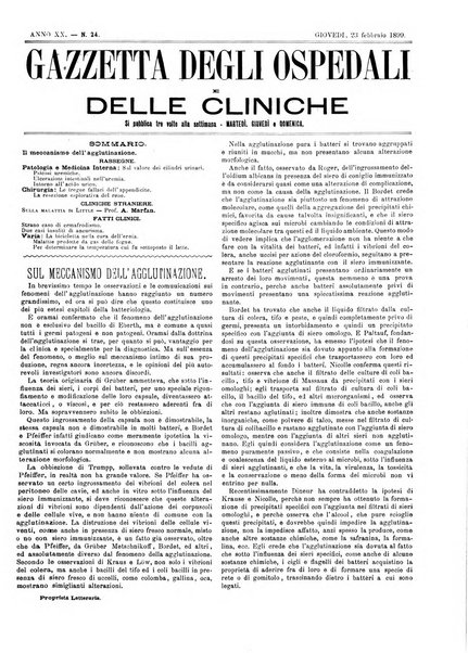 Gazzetta degli ospedali e delle cliniche