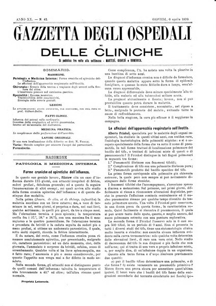 Gazzetta degli ospedali e delle cliniche