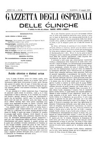 Gazzetta degli ospedali e delle cliniche