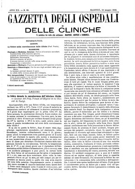 Gazzetta degli ospedali e delle cliniche