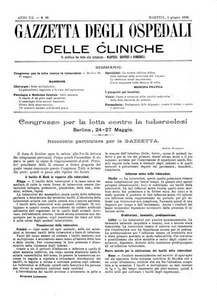 Gazzetta degli ospedali e delle cliniche