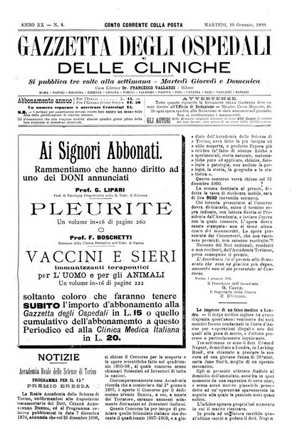 Gazzetta degli ospedali e delle cliniche