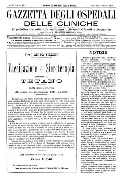 Gazzetta degli ospedali e delle cliniche