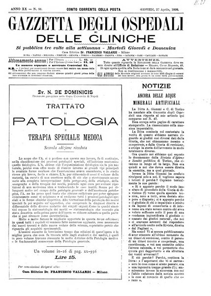 Gazzetta degli ospedali e delle cliniche