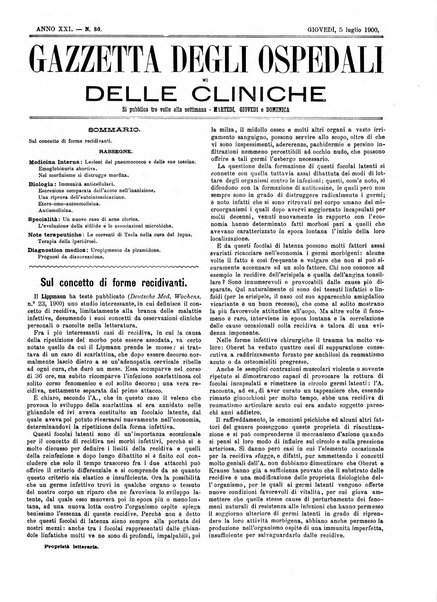 Gazzetta degli ospedali e delle cliniche